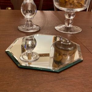 Vintage Octagon Shaped Beveled Edge Mirror